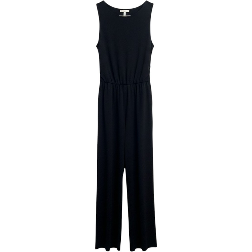 PrettyGarden Womens Black Sleeveless Wide Leg Jumpsuit Keyhole Back Small